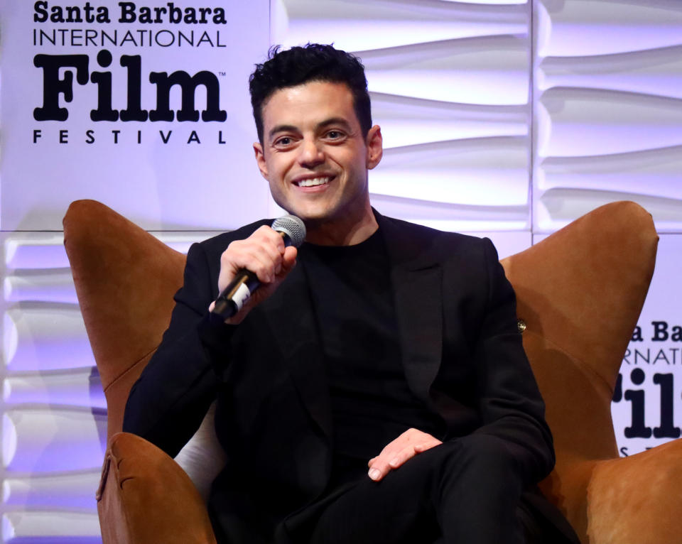 Rami Malek speaks onstage at the 34th Santa Barbara International Film Festival on Feb. 1. (Photo: Rebecca Sapp via Getty Images)