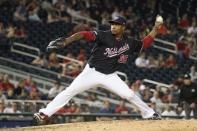 FILE PHOTO: Apr 30, 2019; Washington, DC, USA; Washington Nationals relief pitcher Tony Sipp (36) delivers a pitch during the seventh inning against the St. Louis Cardinals at Nationals Park. Mandatory Credit: Tommy Gilligan-USA TODAY Sports