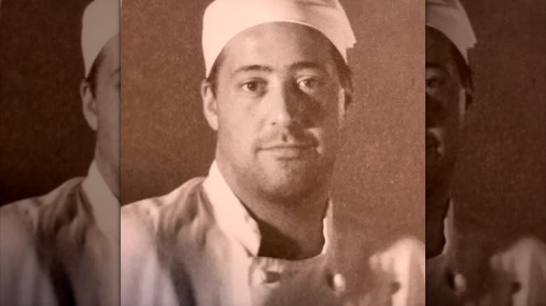 Andrew Zimmern white chef coat