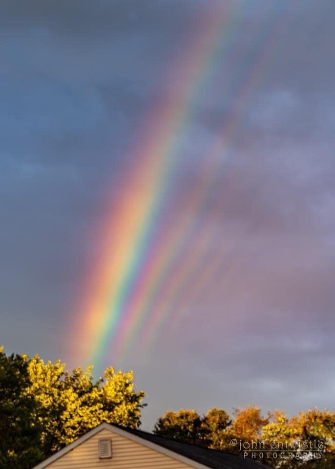 Photographer John Entwistle took this photo of this supernumerary rainbow from his backyard in Farmingdale on Sept. 18, 2018.
