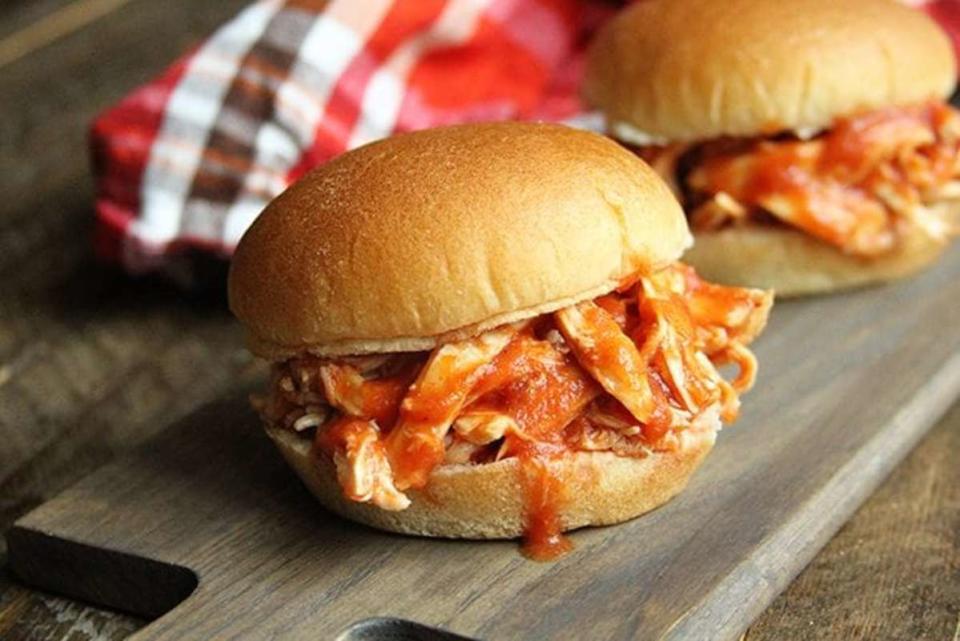 <p>Southern Bite</p><p>A great alternative to red meat, these have just as much flavor.</p><p><strong>Get the recipe: <a href="https://southernbite.com/slow-cooker-sloppy-joe-chicken/" rel="nofollow noopener" target="_blank" data-ylk="slk:Slow Cooker Sloppy Joe Chicken;elm:context_link;itc:0;sec:content-canvas" class="link ">Slow Cooker Sloppy Joe Chicken</a></strong></p>