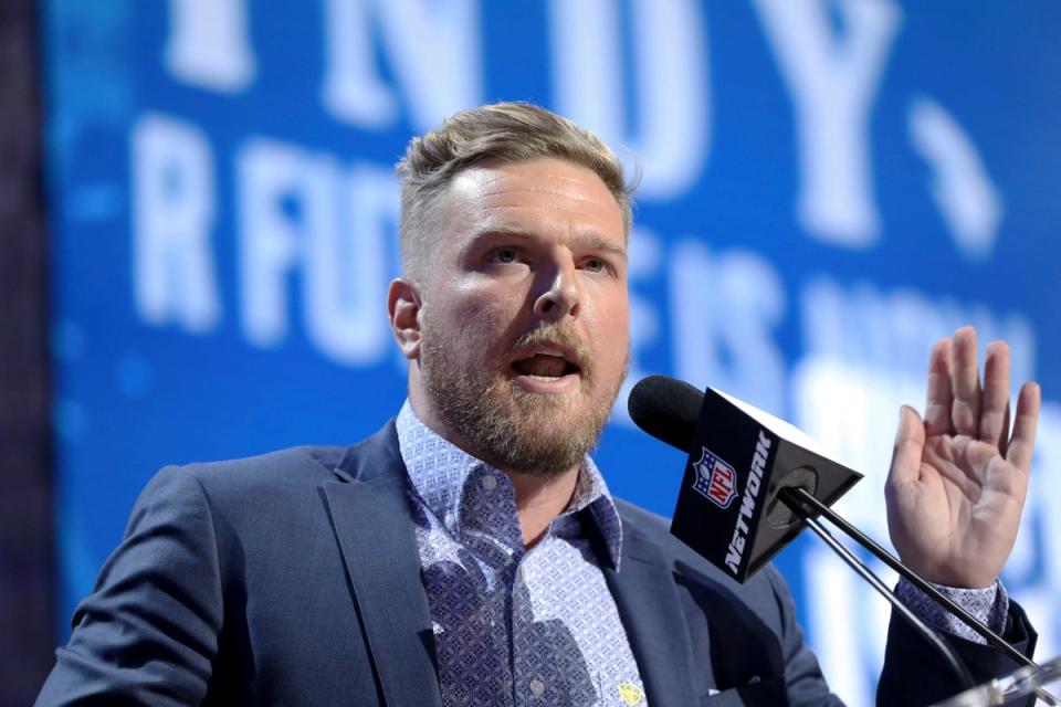 Podcaster Pat McAfee faced backlash after referring to WNBA superstar Caitlin Clark as a ‘white b****’ (AP)