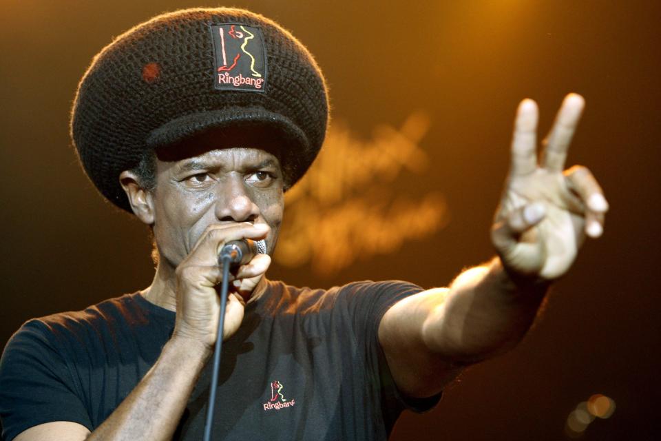 FILE - British reggae musician Eddy Grant performs during the 42nd Montreux Jazz Festival in Montreux, Switzerland on July 16, 2008. Dozens of artists have objected to President Donald Trump using their music in his two presidential campaigns. Grant sued Trump in September over the use of his 1980s hit “Electric Avenue” in a Trump campaign animated video that mocked his opponent Joe Biden. (AP Photo/KEYSTONE/Jean-Christophe Bott, File)