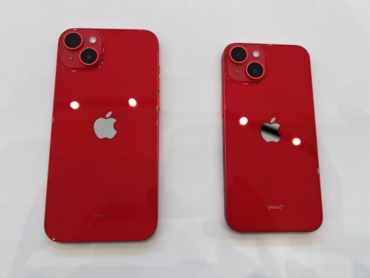 The iPhone 14 and iPhone 14 Plus get improved cameras both around the back and up front. (Image: Howley)