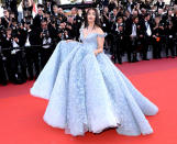 <p>Aishwarya Rai Bachchan had a total Cinderella moment at the <em>Okja </em>premiere. (Photo by Anthony Harvey/FilmMagic) </p>