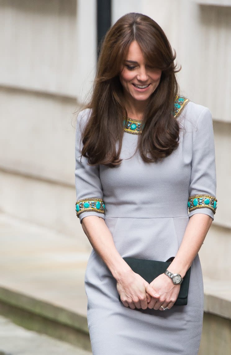 The Duchess of Cambridge wears Matthew Williamson in November 2015 [Photo: PA]