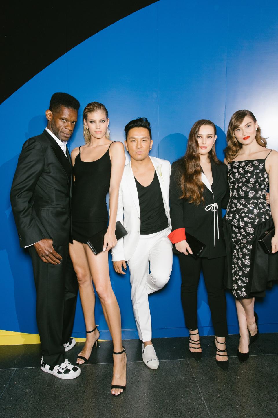 Victor Glemaud, Devon Windsor, Prabal Gurung, Katherine Langford, and Grace Elizabeth