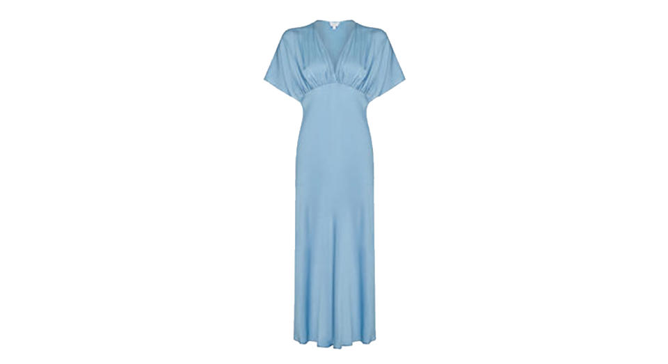 Ghost Bluebell Satin Midi Dress