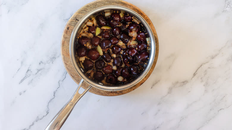 Chutney in saucepan