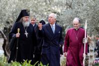 Britain's Prince Charles visits Russian Orthodox Church of Mary Magdalene on the Mount of Olives in Jerusalem