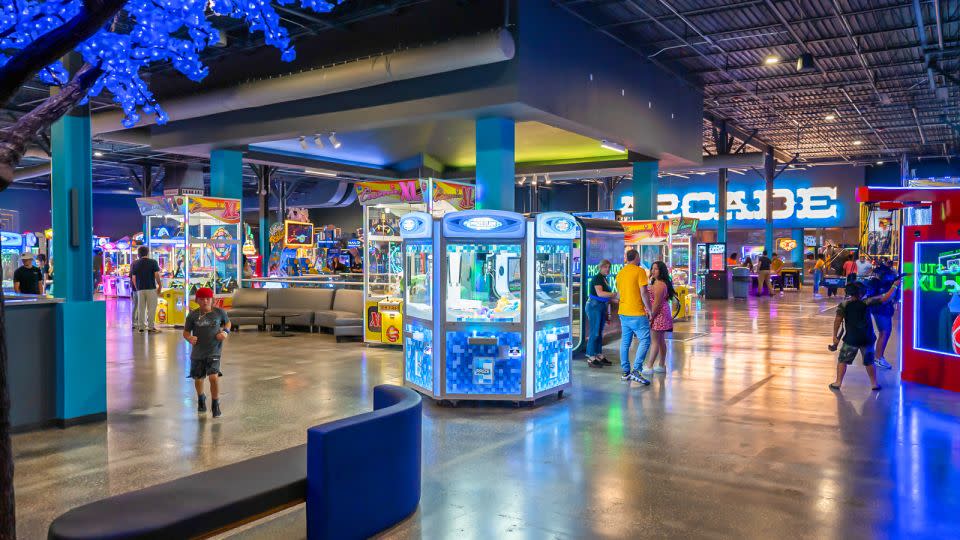 The 120,000 square-foot former Sears in Sanford, Florida opened in January, 2022. It includes more than 200 arcade games, laser tag, mini golf, go-kart race track, rope course and restaurants. - Lainie Solomon