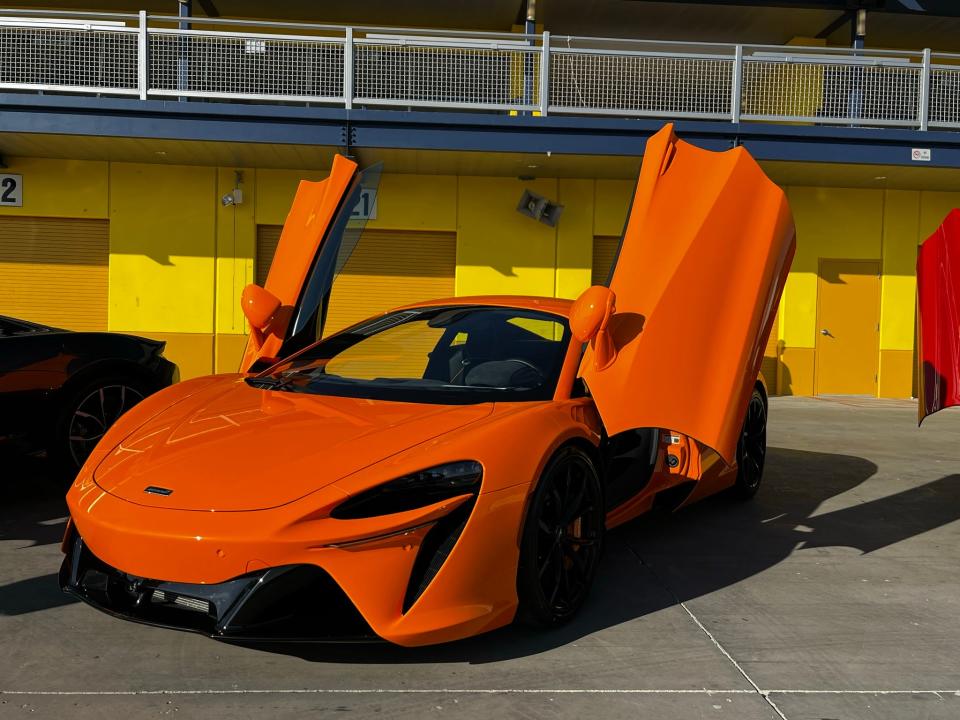 Prices for the 671-hp 2023 McLaren Artura plug-in hybrid start at $225,000.