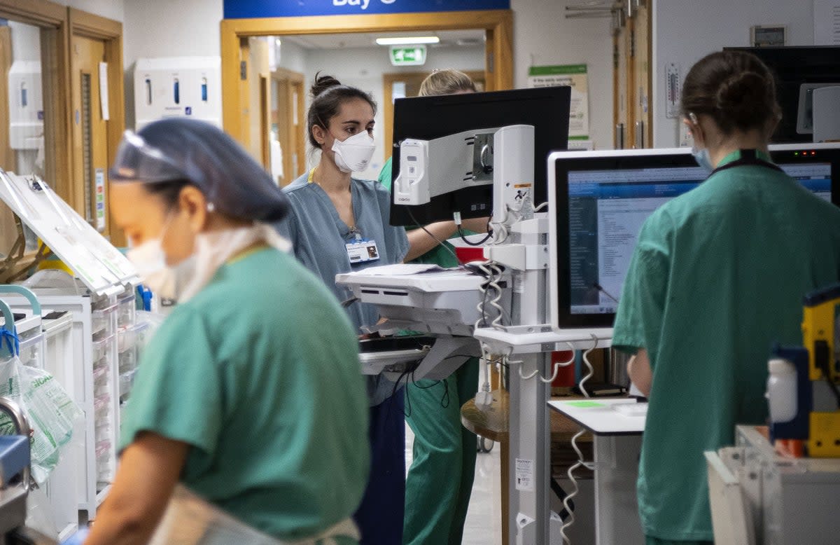 Representative image of staff nurses on a hospital ward (PA)