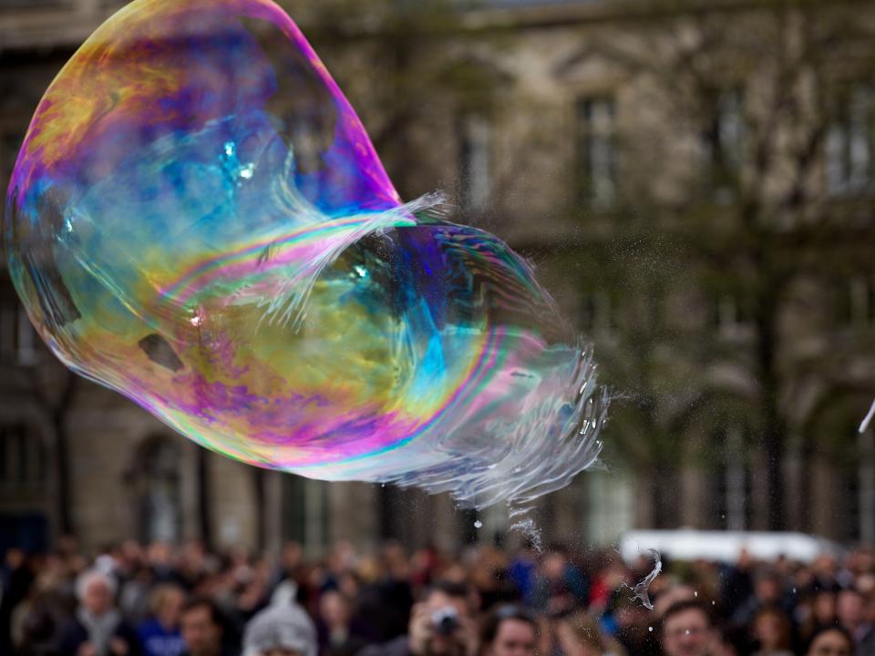 bubble bursting