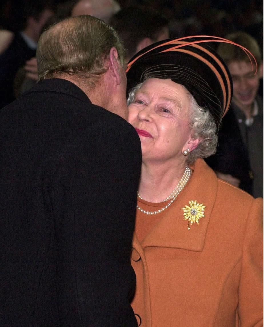 The couple shared a tender kiss at midnight during the millennium celebrations held at the Millennium Dome in London. Photo: Getty Images