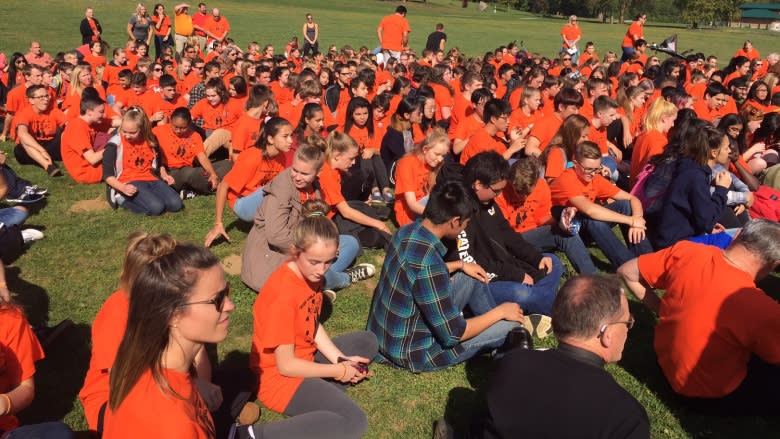 Mission students mark Orange Shirt Day with march to honour Native elders