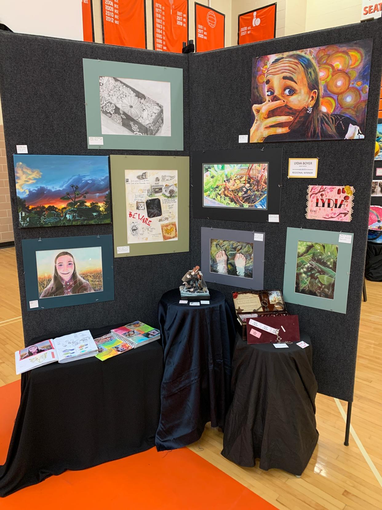 During Ashland City Schools' three-week celebration of the arts in May, the community will be able to view student artwork at the high school during the weekend of May 6 like this art from last year's arts celebration.