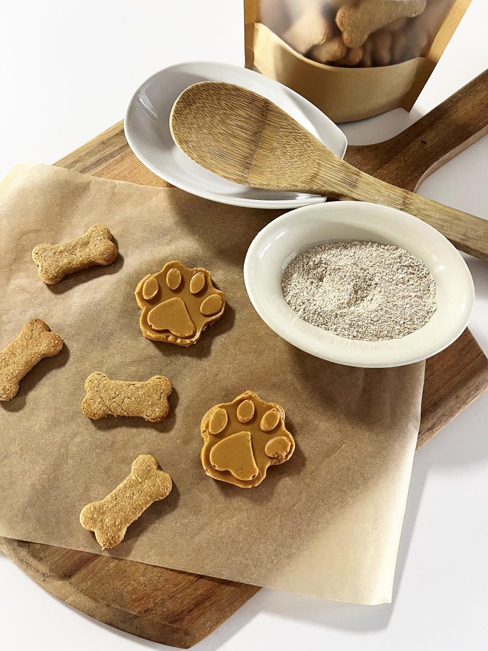 Peanut butter Pupcakery dog treats.