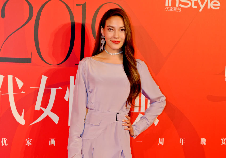 US-born Chinese skier Eileen Gu (aka Gu Ailing) poses on the red carpet of 2019 InStyle Women of Times on December 20, 2019 in Shanghai, China. (Photo by VCG/VCG via Getty Images)