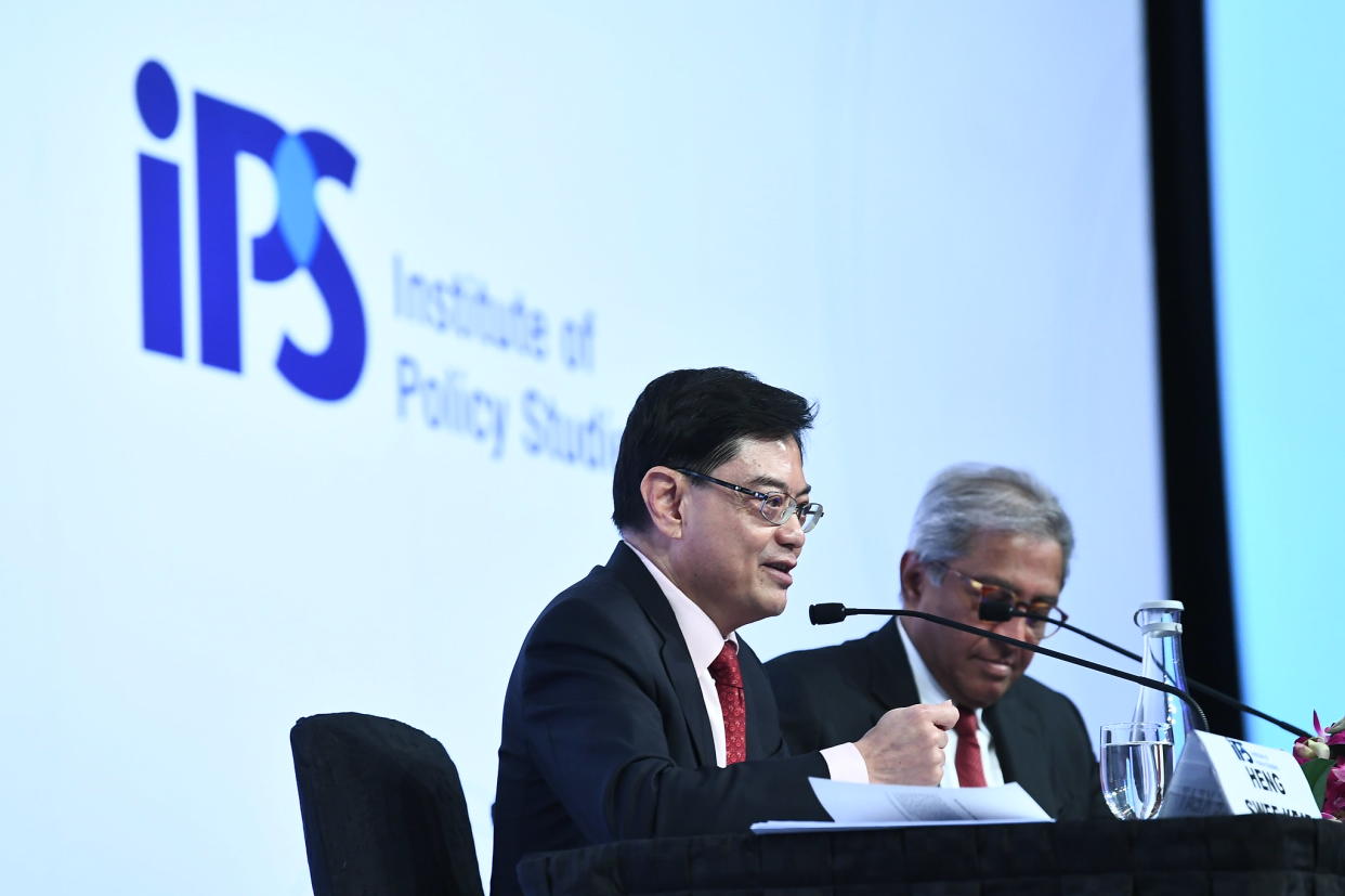 Deputy Prime Minister and Finance Minister Heng Swee Keat speaking at the Singapore Perspectives 2020 "Politics" event on 20 January 2020 - (PHOTO: Jacky Ho/the Institute of Policy Studies, NUS)