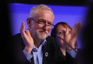 Jeremy Corbyn, the leader of Britain's opposition Labour Party speaks at the National Association of Head Teachers conference in Telford, April 30, 2017. REUTERS/Darren Staples