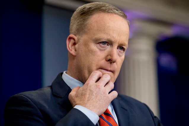 White House Press Secretary Sean Spicer said 'Hitler didn’t even sink to using chemical weapons'. Source: AP