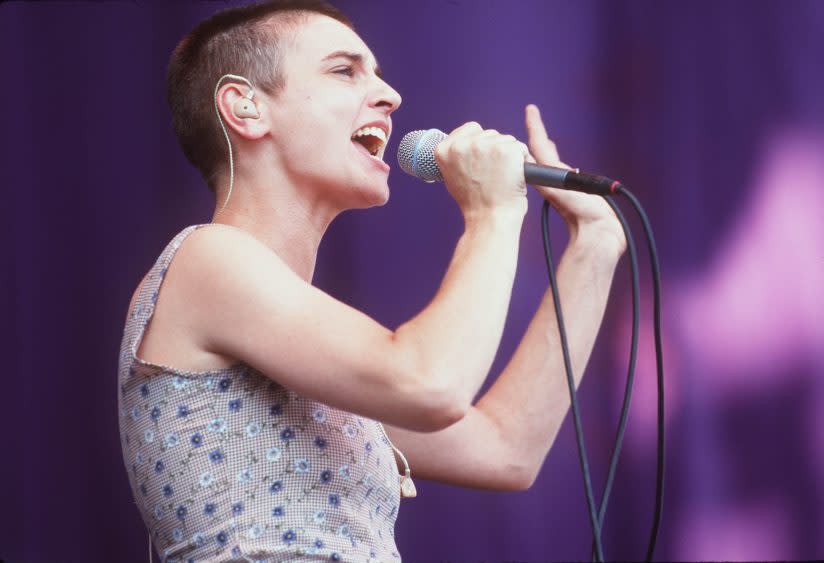 Sinéad O’Connor performs at the Rose Bowl in Pasadena, Calif., June 27, 1998 - Credit: Photo by SGranitz/WireImage