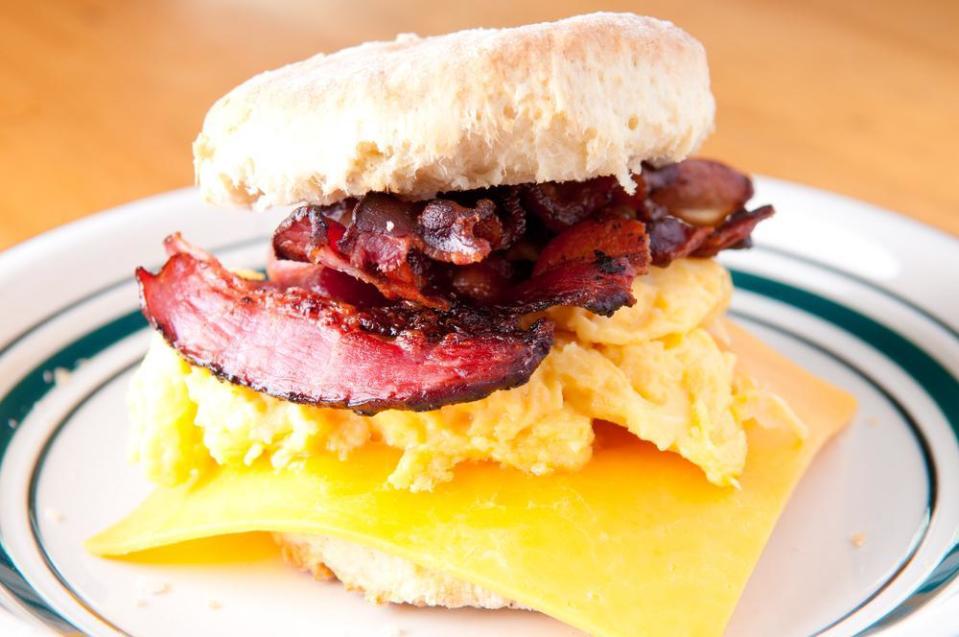 1989: Biscuit, egg and bacon