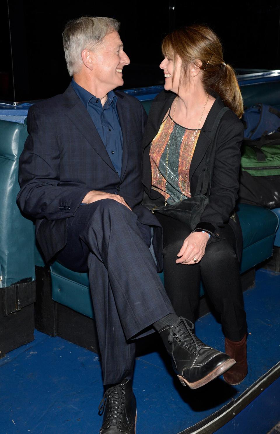 Mark Harmon (L) and wife actress Pam Dawber attend the Rolling Stones performance at Echoplex on April 27, 2013 in Los Angeles, California