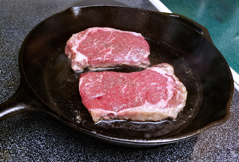 Constantly flipping the steak ensures you're putting the steak on the hottest parts of the pan, which gives you the best crust.