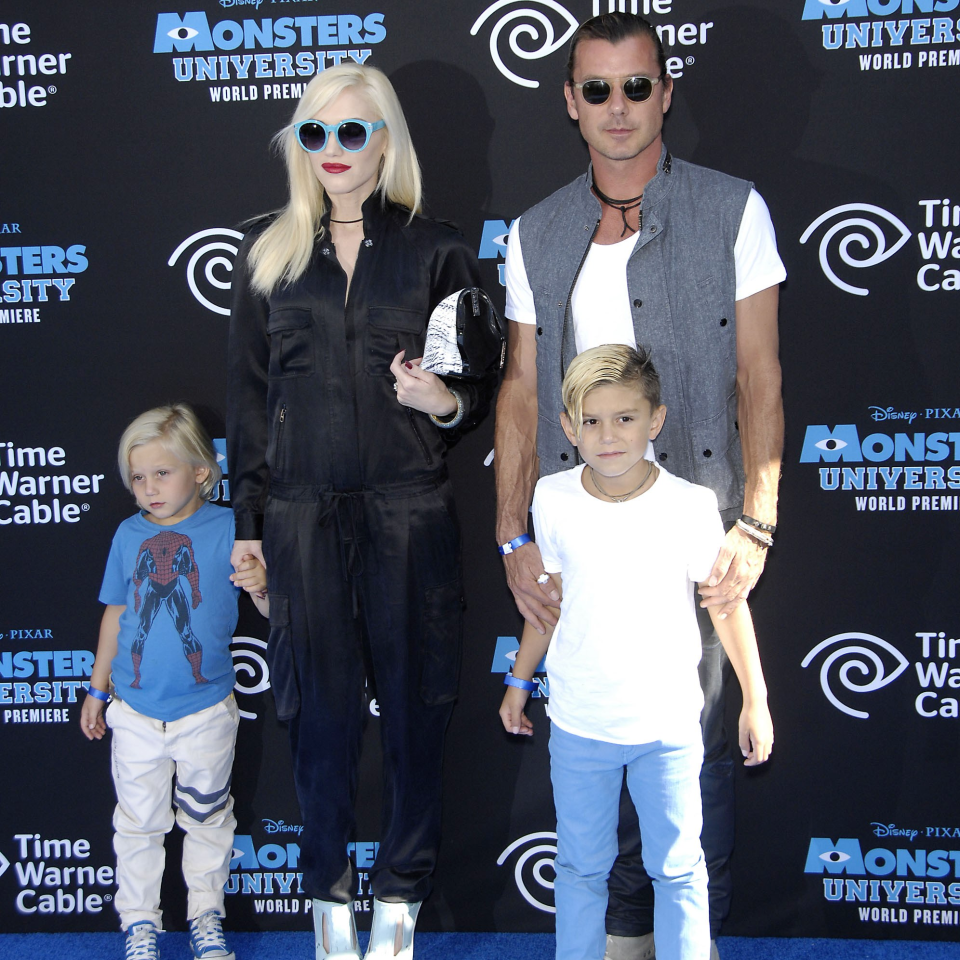 Zuma Rossdale, Gwen Stefani, Gavin Rossdale, Kingston Rossdale at arrivals for MONSTERS UNIVERSITY Premiere, El Capitan Theatre, Los Angeles, CA June 17, 2013.