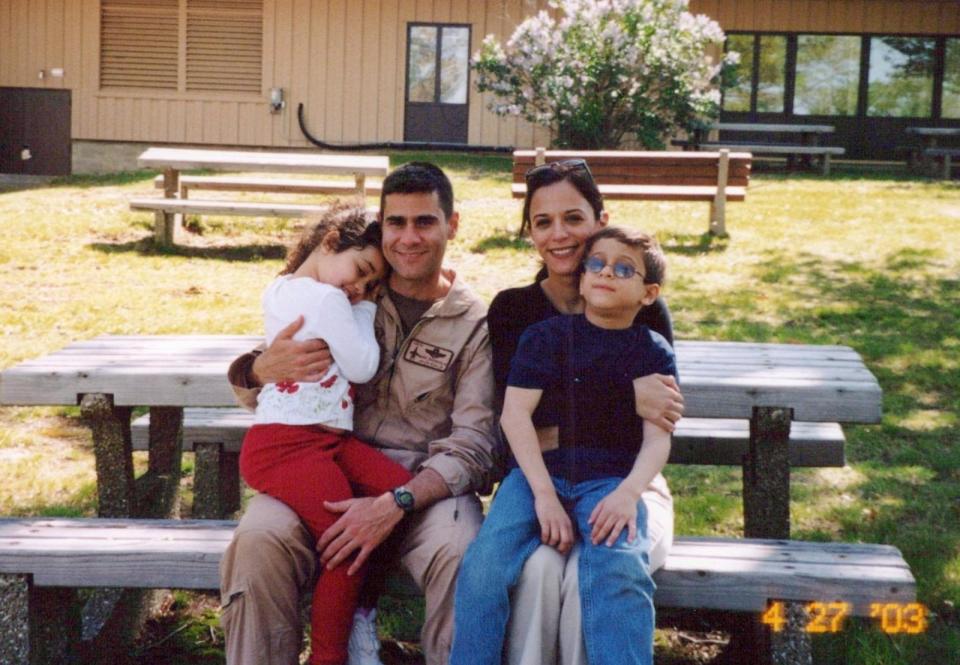 PHOTO: Lt. Gen. Marc Sasseville is seen with his wife, Karin Sasseville, and two young children. (Courtesy of U.S. Air Force Lt. Gen. Marc Sasseville)