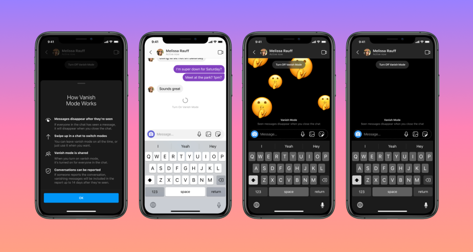 Instagram and Messenger get ‘vanish mode’ for disappearing chats