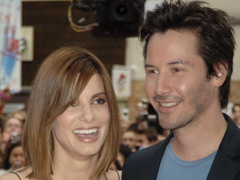 Actors Sandra Bullock and Keanu Reeves arrive at the European Premiere of "The Lake House" at Vue West End