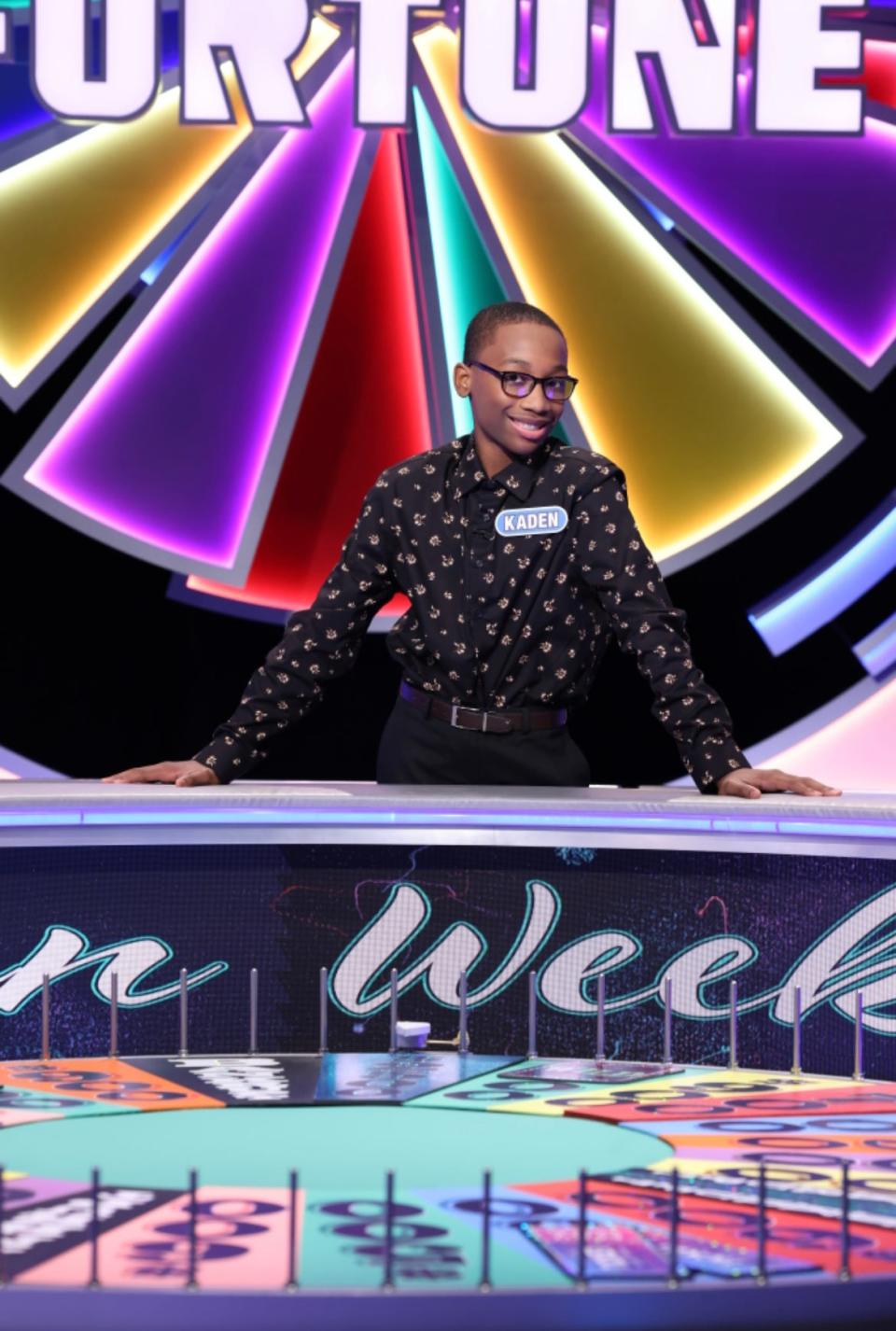 Kaden Nye, 13, of Smyrna, was on "Wheel of Fortune" on Feb. 22, 2023 for a Teen Week episode. He won nearly $20,000 in cash and prize, including a trip to Wyoming.