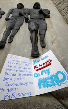 Support for Joe Paterno on campus is unwavering, but Penn State's image may be further tarnished Saturday