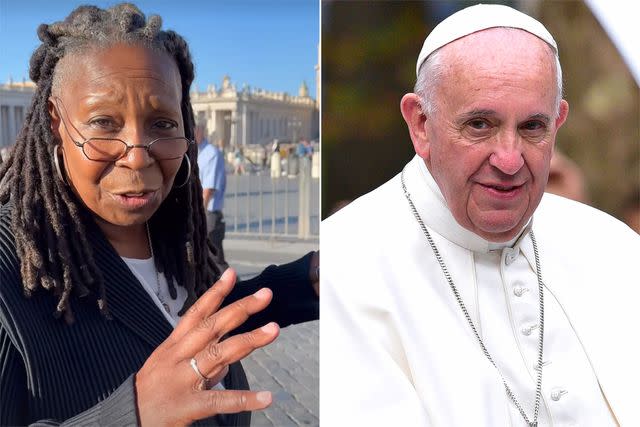 Whoopi Goldberg/Instagram; James Devaney/GC Images Whoopi Goldberg; Pope Francis