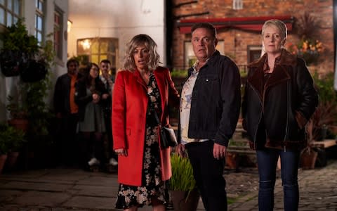 Fay Ripley, John Thomson and Michelle Holmes in Cold Feet