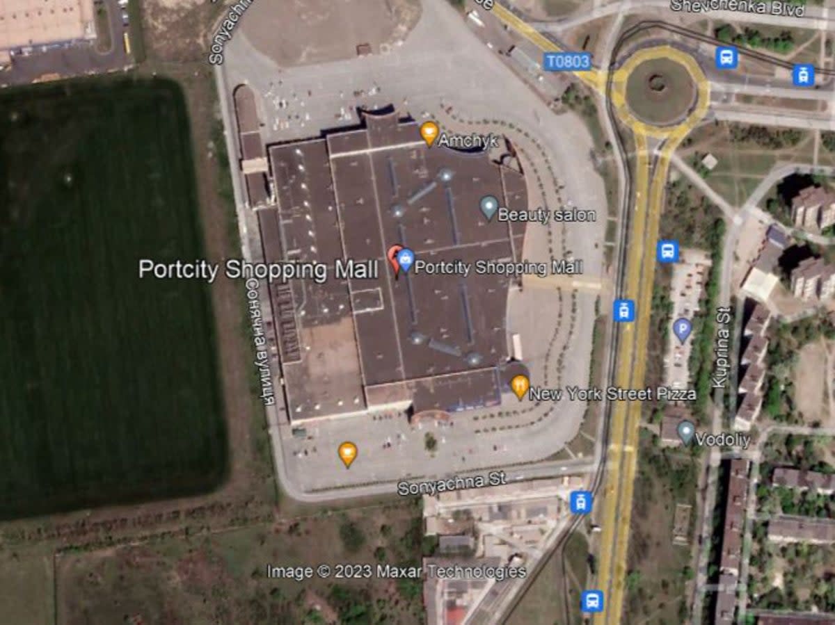 PortCity shopping centre, Mariupol, 2020 (Google Earth)
