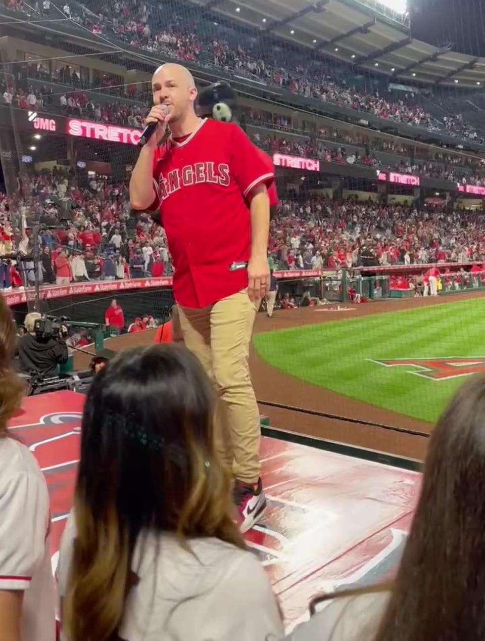 High Desert resident and longtime baseball fan Landen Crouch will return to Angel Stadium in Anaheim on May 13, 2024, to sing the National Anthem and Take Me Out to the Ball Game.