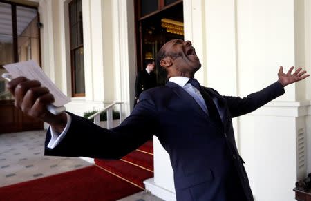 Lenny Henry arrives to attend the Queen's Young Leaders Awards at Buckingham Palace in London, Britain, June 26, 2018. Kirsty Wigglesworth/pool via Reuters