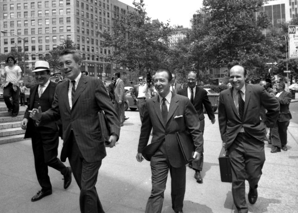 <div class="inline-image__caption"><p>New York Times' legal team: (left to right) Lawrence McKay, William Hegarty, Alexander Bickel, James C. Goodale and Floyd Abrams on June 21, 1971.</p></div> <div class="inline-image__credit">Bettmann Archive/Getty Images</div>