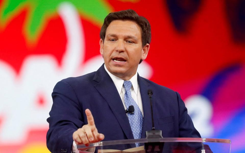 Florida Governor Ron DeSantis speaking in February - Octavio Jones/Reuters