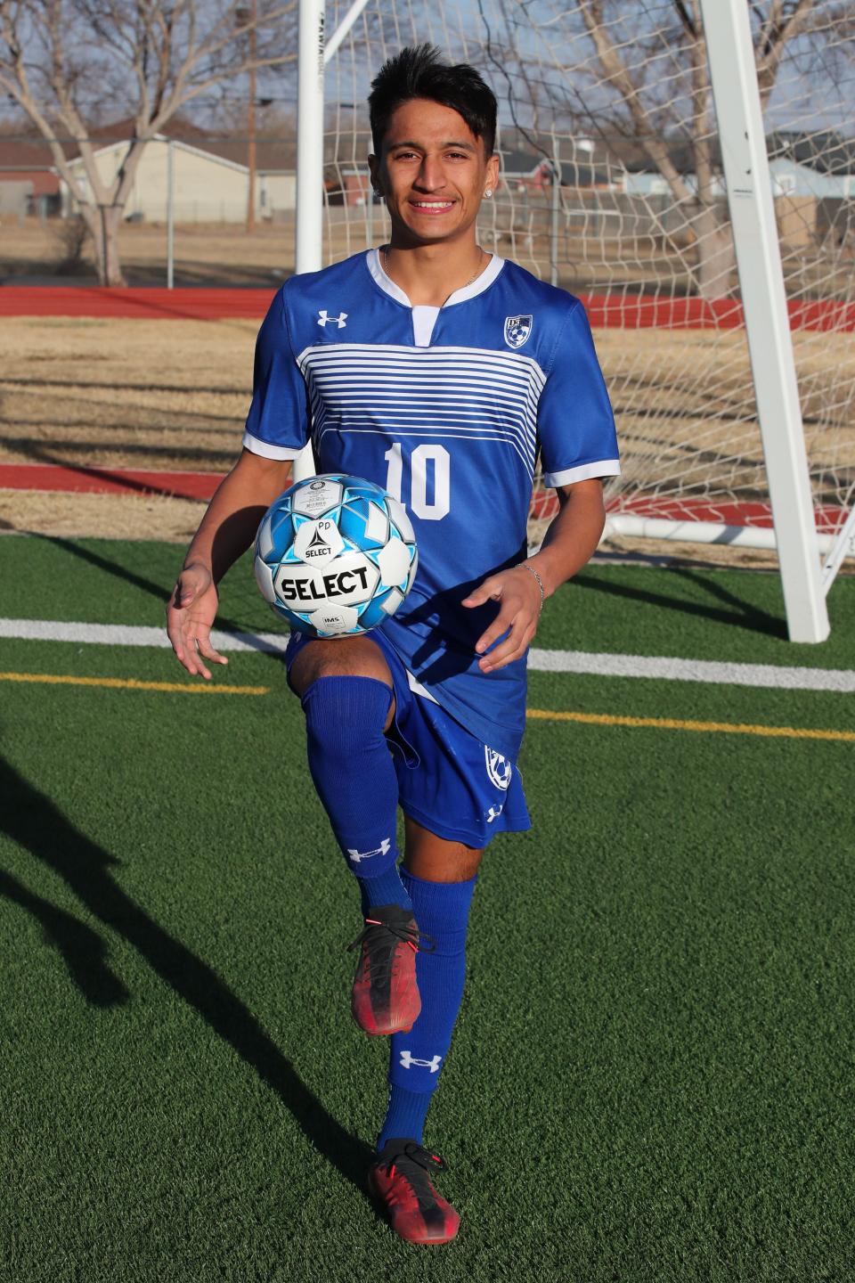 Palo Duro’s Jaime Carrillo, posing on Jan. 11, 2023, was named the Amarillo Globe-News Preseason Boys Soccer Player of the Year.