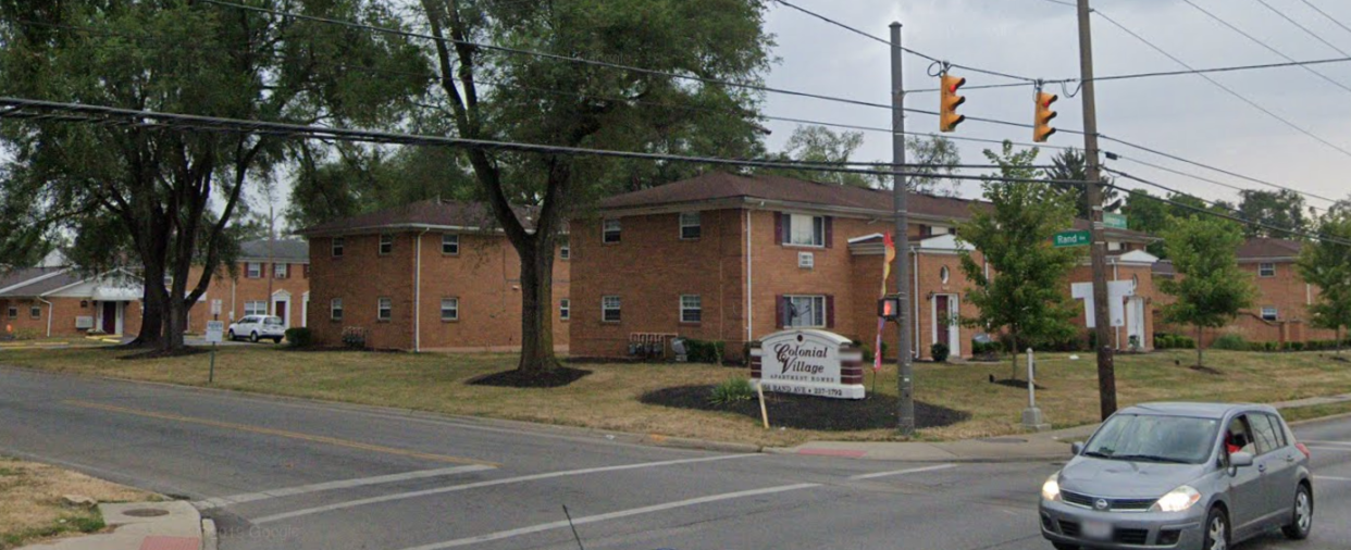 Colonial Village apartments complex located on the north side of East Livingston Avenue on the East Side.