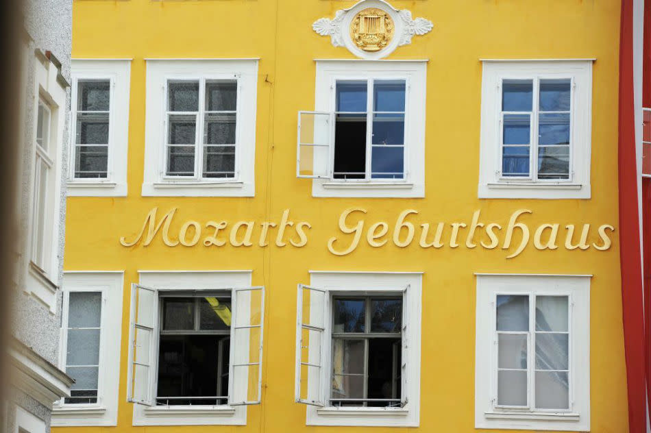The birth house of Wolfgang Amadeus Mozart.