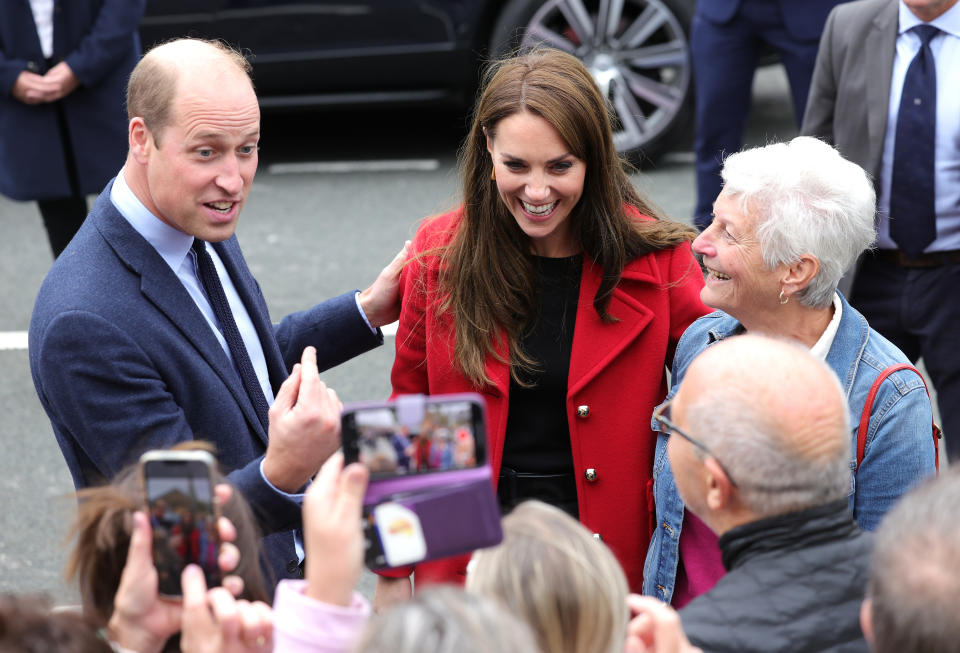 SWANSEA, WALES - SEPTEMBER 27: Catherine, Princess of Wales and Prince William, Prince of Wales arrive at St Thomas Church, which has been has been redeveloped to provide support to vulnerable people, during their visit to Wales on September 27, 2022 in Swansea, Wales. (Photo by Chris Jackson/Getty Images)