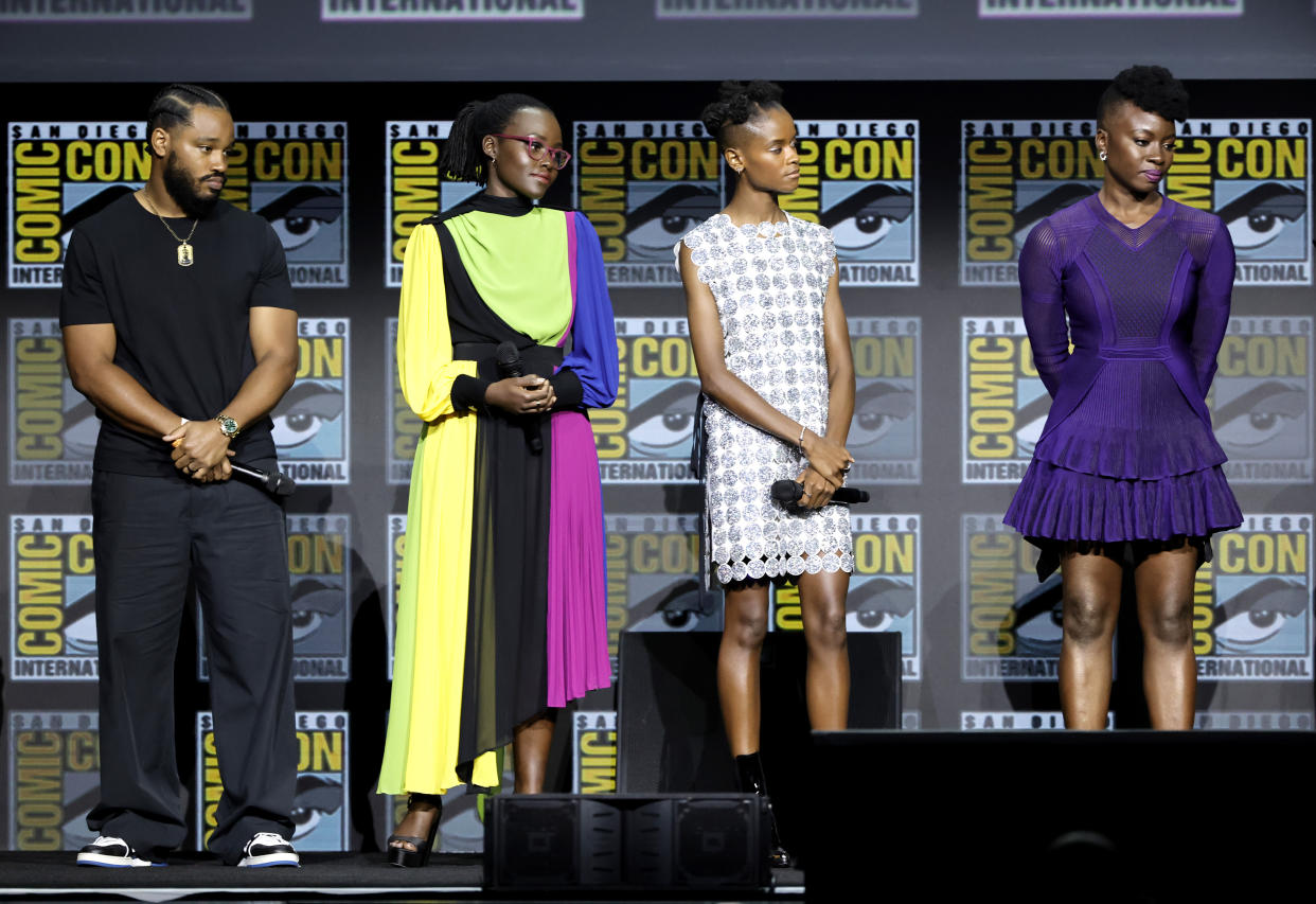 Ryan Coogler, Lupita Nyong'o, Letitia Wright and Danai Gurira talk about Black Panther 2 at 2022 Comic Con International.