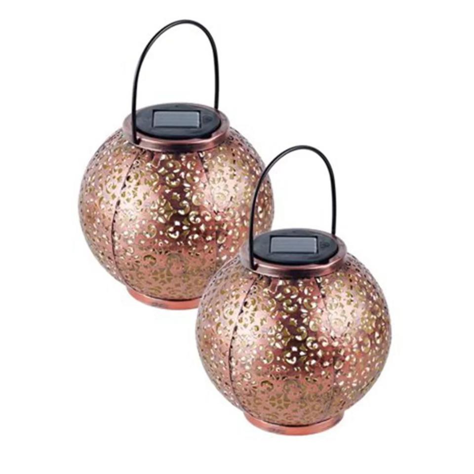 10) Solar-Powered LED Outdoor Lanterns (Set of 2)