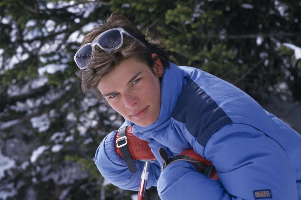 <p><strong>Princess Stephanie of Monaco</strong>, daughter of Prince Rainier and Grace Kelly, takes a break while skiing in <strong>Courcheval, France </strong>in <strong>1985</strong>.</p>